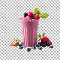 PSD smoothie sobre un fondo transparente