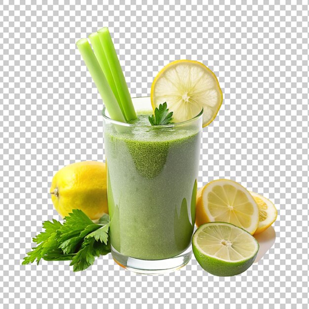 Smoothie Vert Avec Du Céleri, Du Concombre Et Du Citron