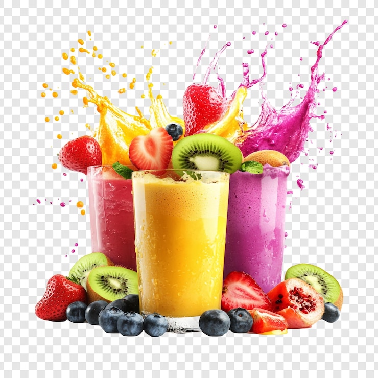 PSD des smoothies aux fruits rafraîchissants