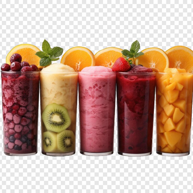 PSD smoothies isolés style png avec fond blanc ia génératif