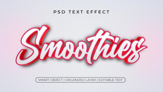 PSD smoothies-text-effekt