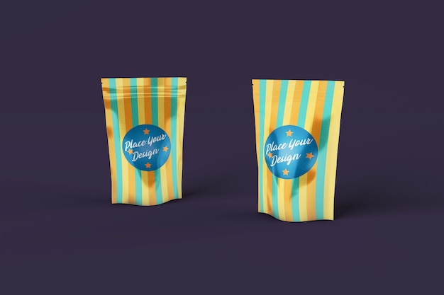 PSD snack bags psd mockup