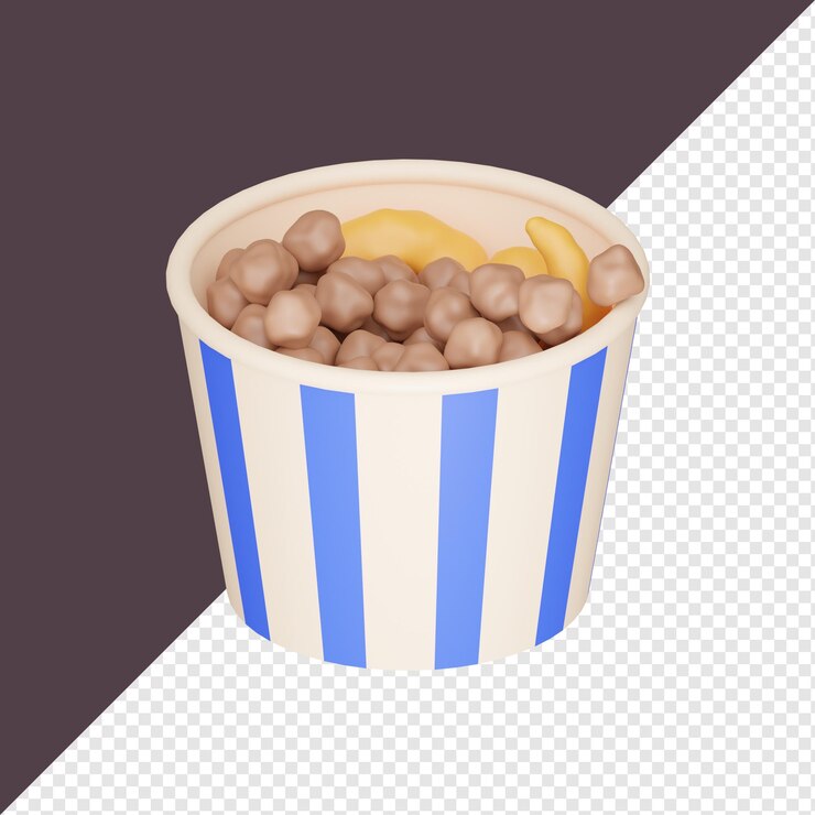 PSD snack box 3d objeto realista diseño vector icono ilustración