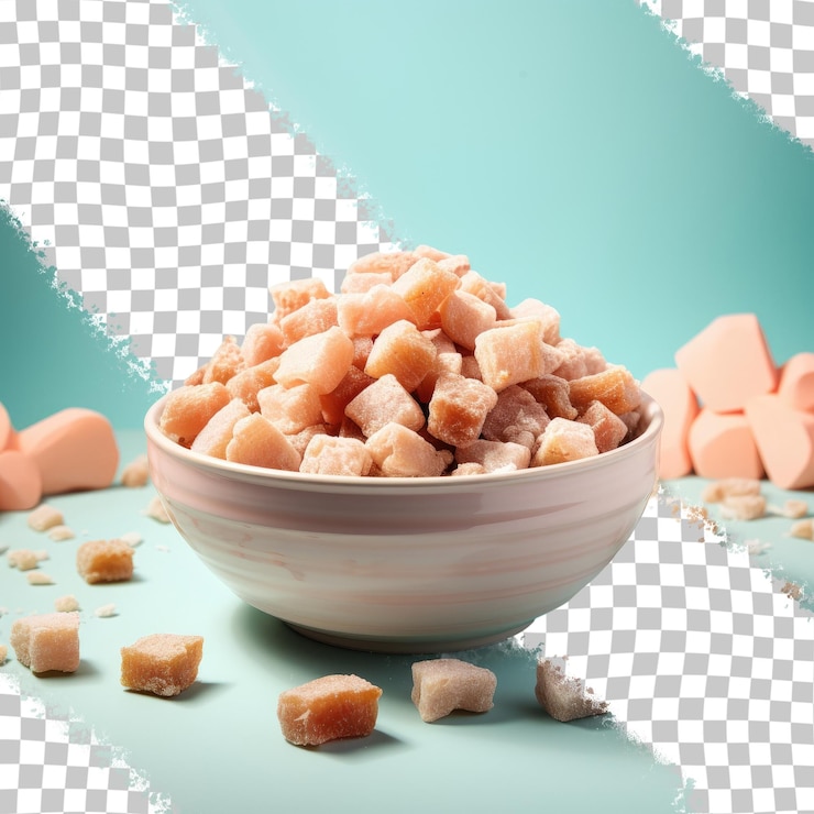 PSD snack de carne de cerdo separado sobre un fondo transparente