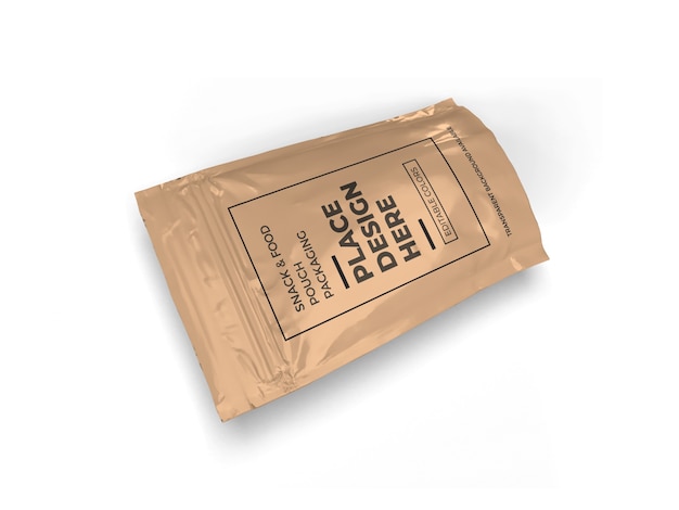 Snack Pouch Packaging Mockup Design isoliert