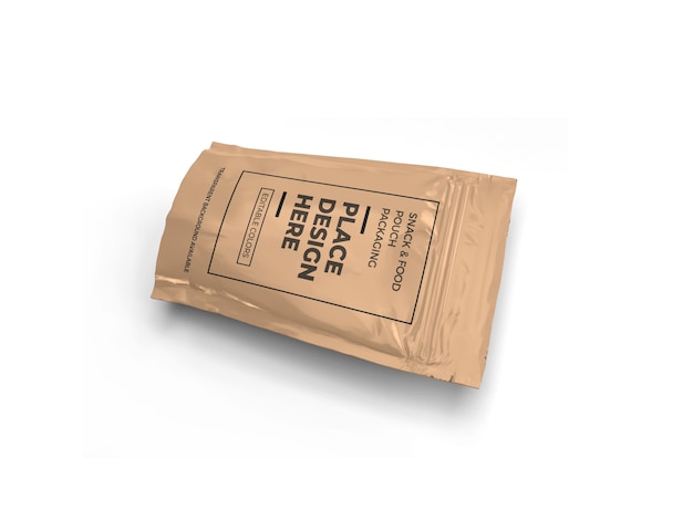 Snack Pouch Packaging Mockup Design isoliert