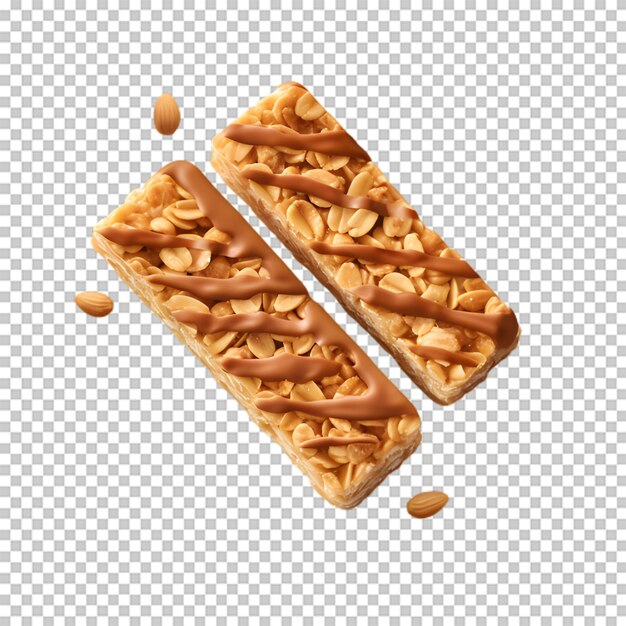 PSD snackbars mit getrockneten früchten, isoliert auf einem transparenten hintergrund