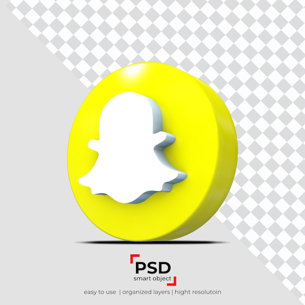 Snap Chat vue droite arrière-plan transparent de l'application et objets flottants