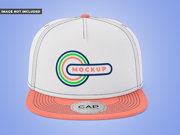 PSD snapback-kappe mit aufkleber-mockup