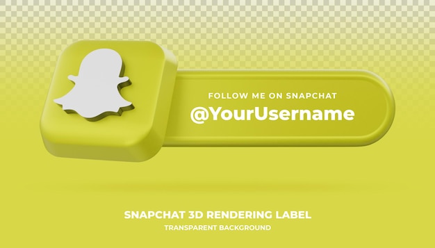 Snapchat 3d Rendering banner isolated