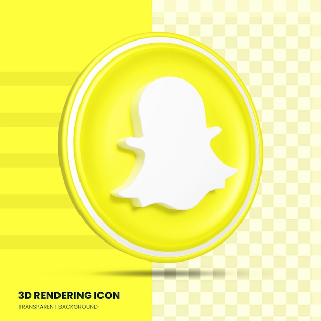 Snapchat 3D-Rendering-Symbol