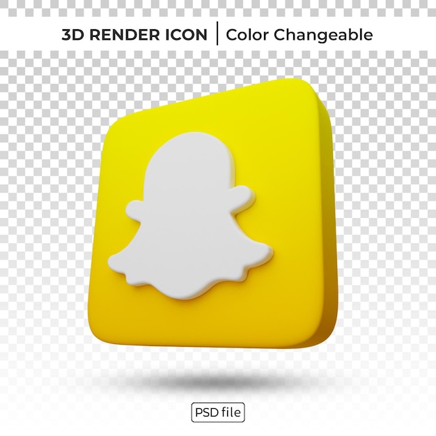 Snapchat 3D-Renderlogo