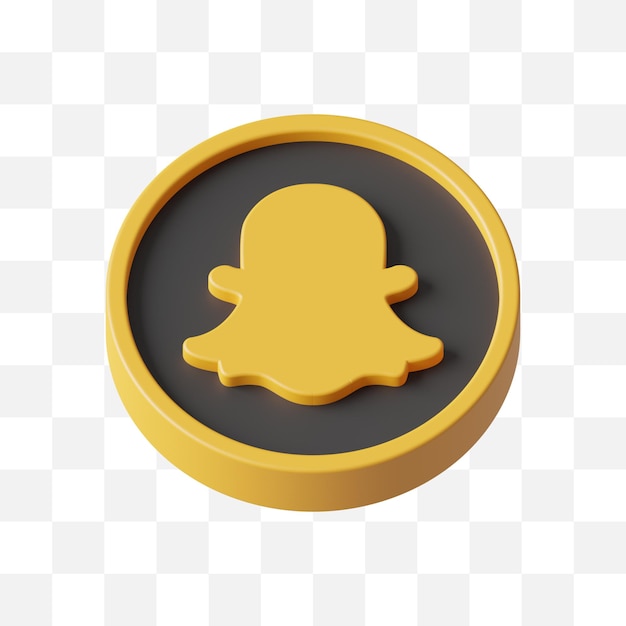 Snapchat ícone de mídia social 3d