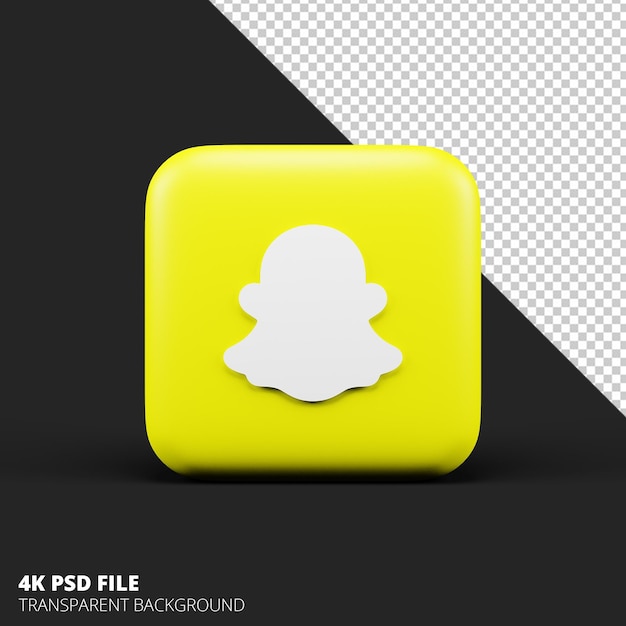 Snapchat de icono 3d de redes sociales