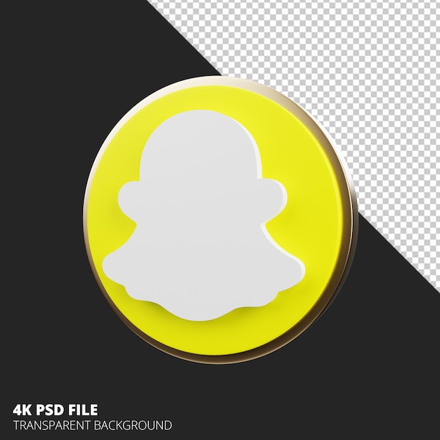 Snapchat de icono 3d de redes sociales