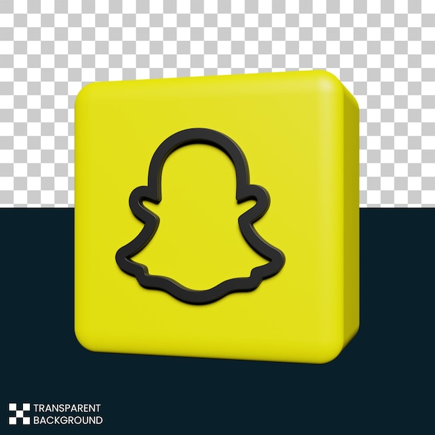 PSD snapchat social media 3d-rendering