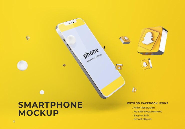 snapchat sul modello di telefono cellulare argento