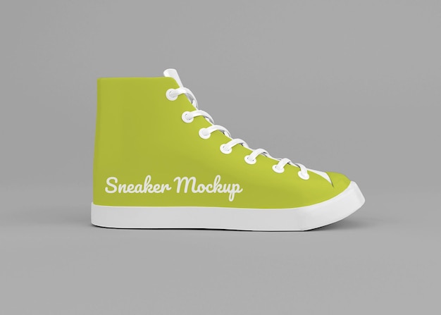 Sneaker-mockup-design in 3d-rendering isoliert