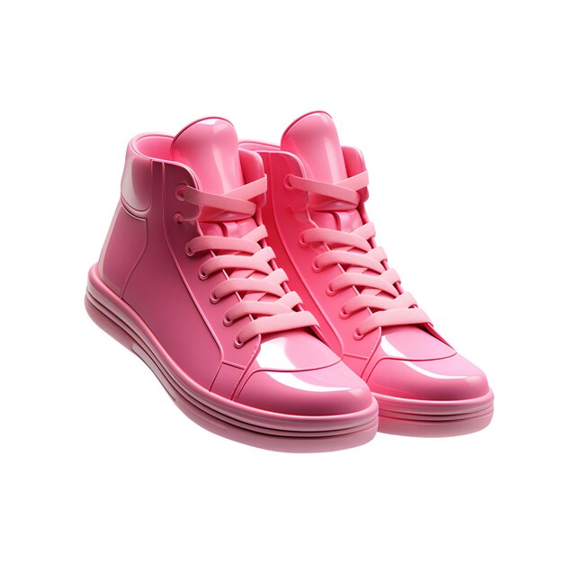 Sneakers de plástico rosa com impressão 3d inteligência artificial gerativa