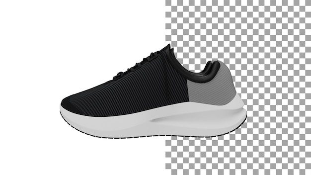 Sneakers Seitenansicht ohne Schatten 3D-Rendering