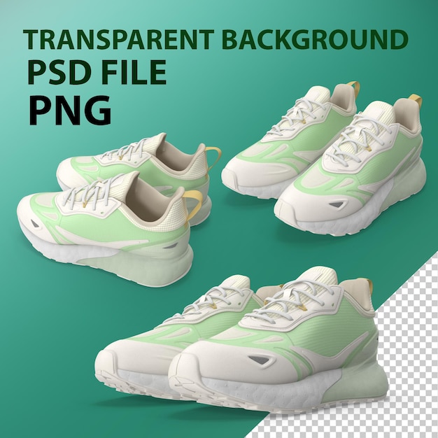 PSD sneakers verde png