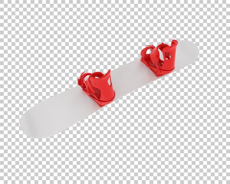 PSD snowboard aislado sobre fondo transparente ilustración de renderizado 3d
