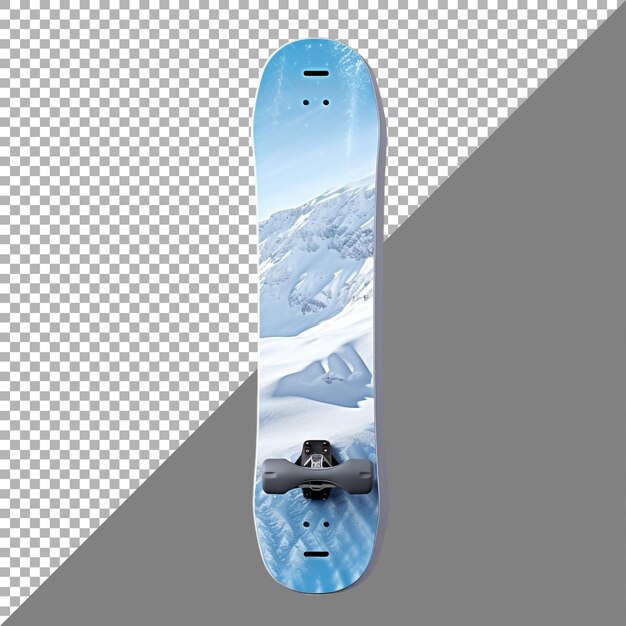 PSD snowboard contra un fondo transparente generado por ai