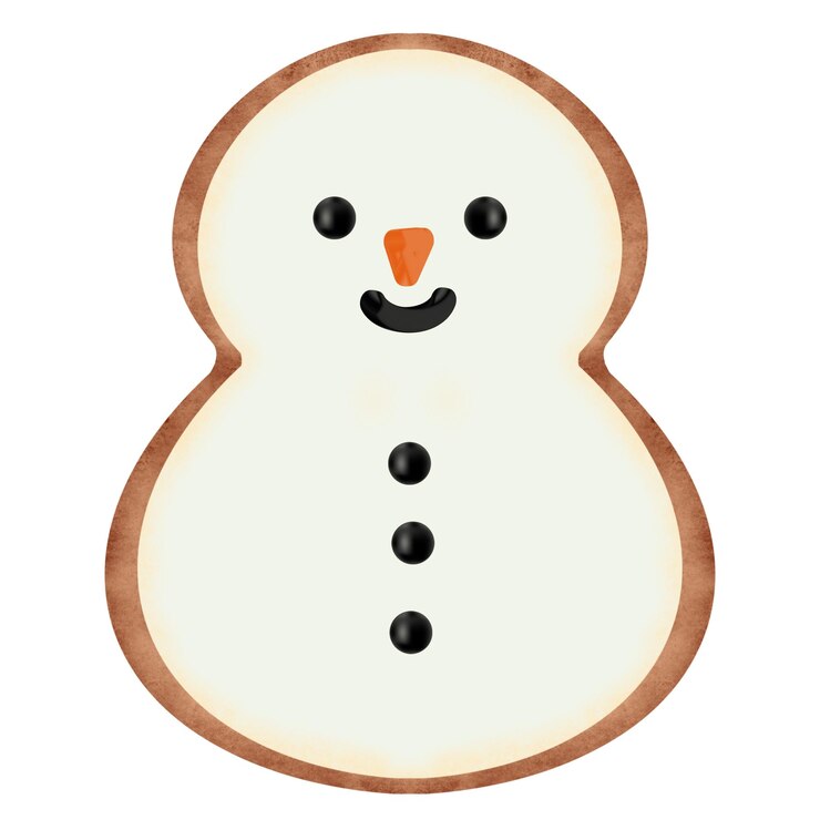 PSD snowman cookie-illustration