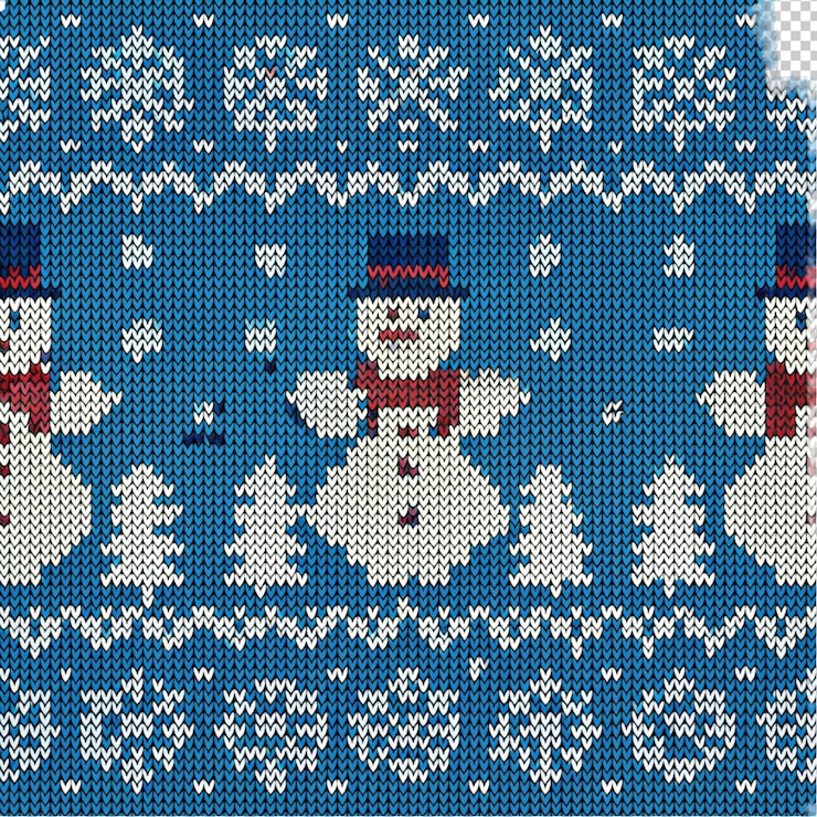PSD snowmen on a blue background