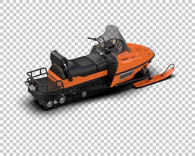 PSD snowmobile isolado no fundo ilustração de renderização 3d