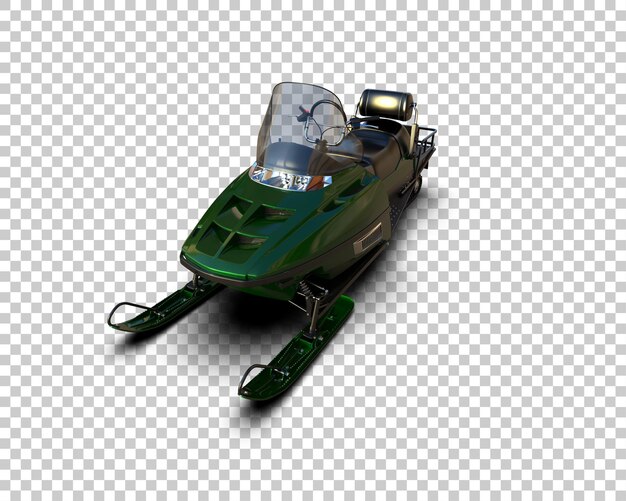 PSD snowmobile isolado no fundo ilustração de renderização 3d