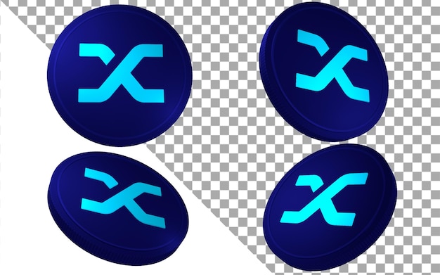 Snx synthetix 3d-renderillustration münz-token-kryptowährung-logo-symbol