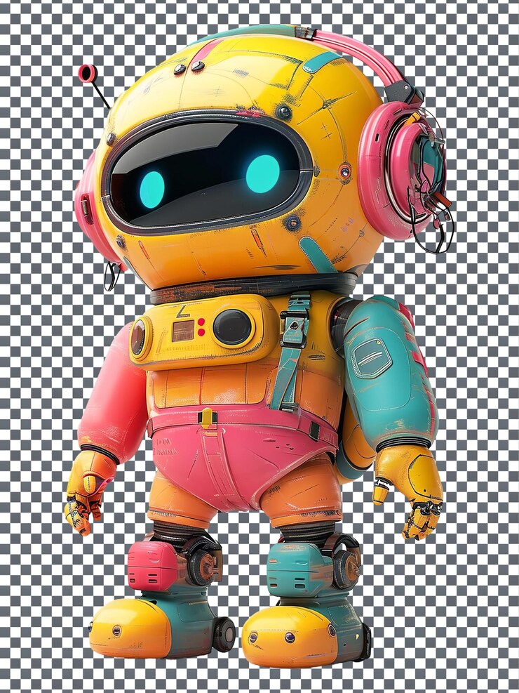 PSD so cute neural interface headgear personaggio isolato su uno sfondo trasparente