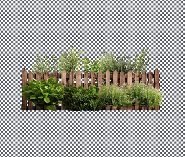 so hübsch im Freien Kräutergarten Zaun isoliert auf durchsichtigem Hintergrund