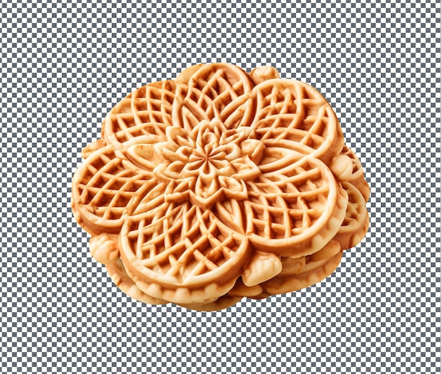 PSD so leckere italienische pizzelle auf durchsichtigem hintergrund isoliert