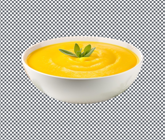 So leckere Kürbissuppe isoliert auf transparentem Hintergrund