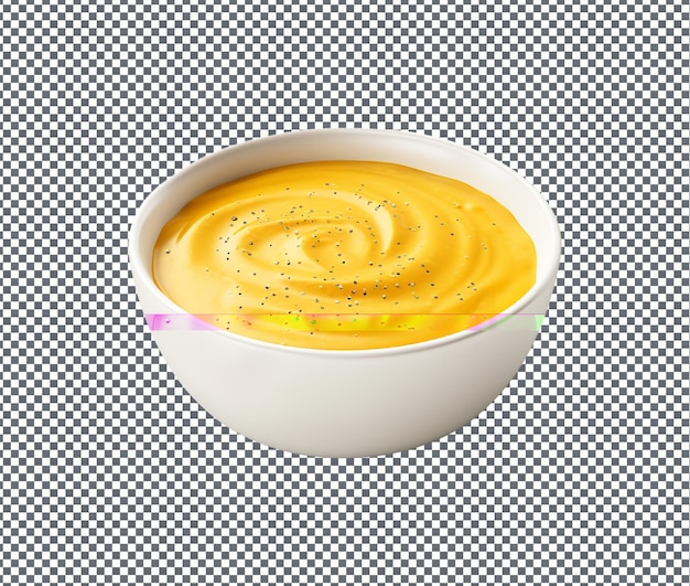 So leckere Senfsauce isoliert auf durchsichtigem Hintergrund