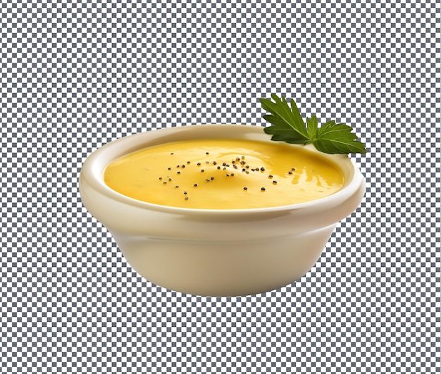 So leckere Senfsauce isoliert auf durchsichtigem Hintergrund