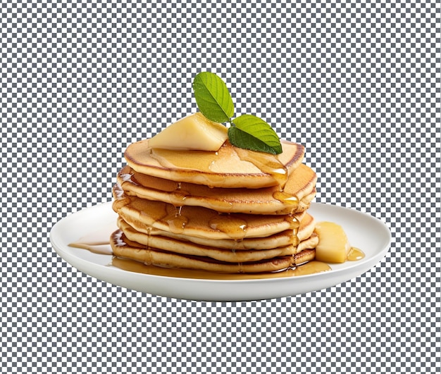 So süße Birnenpfannkuchen isoliert auf transparentem Hintergrund