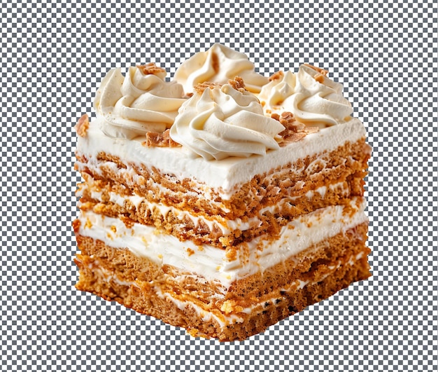 So süßer Cenoura Karottenkuchen isoliert auf durchsichtigem Hintergrund