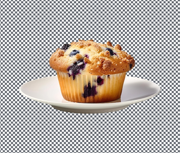 So süßer, köstlicher blaubeermuffin, isoliert auf durchsichtigem hintergrund