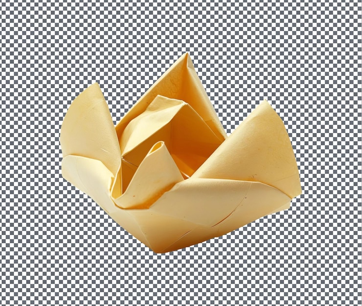 PSD so süßer origami-schicksalskuchen, isoliert auf durchsichtigem hintergrund.
