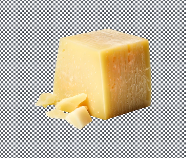 So süßer Parmesan-Käse isoliert auf durchsichtigem Hintergrund
