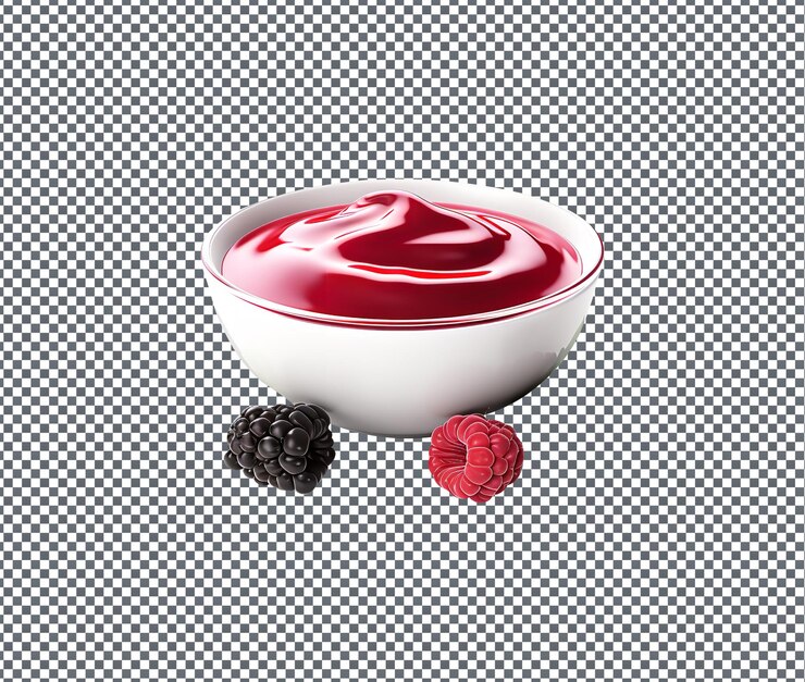 PSD so yummy berry coulis isolated on transparent background