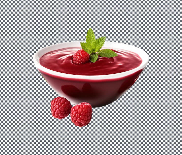 PSD so yummy berry coulis isolated on transparent background