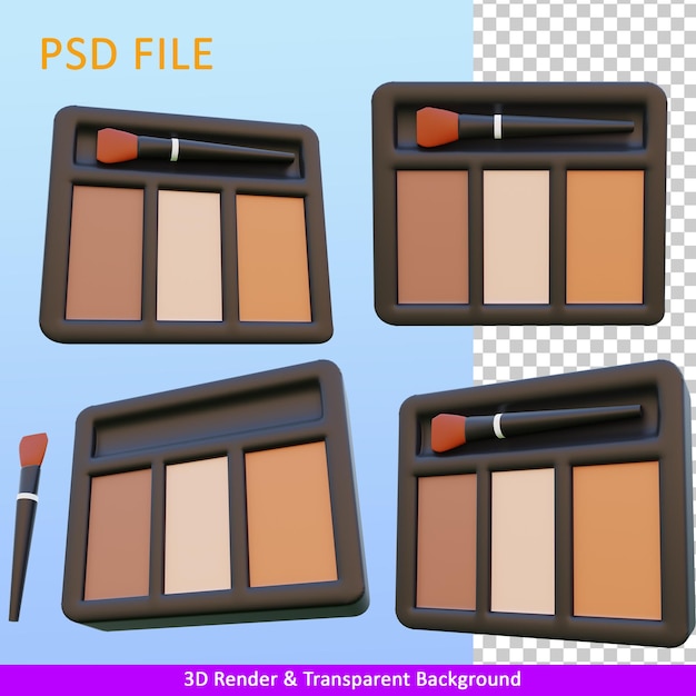 PSD sobrancelha de ilustração de renderização 3d