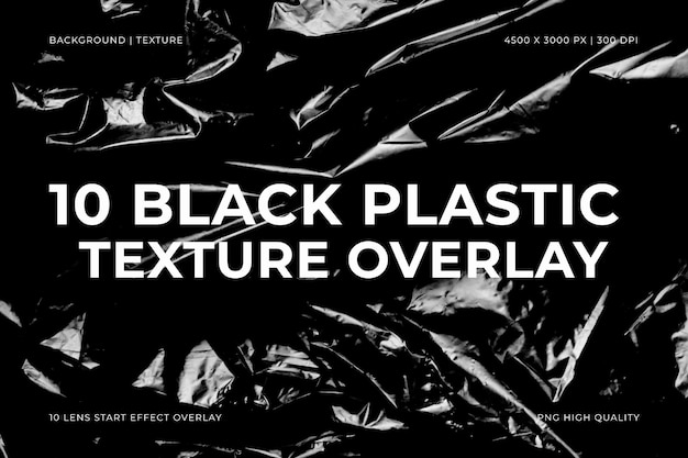 Sobreposição de textura de plástico preto