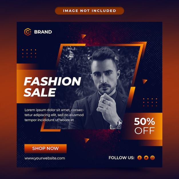 Social fashion sale social media und web-banner-vorlage