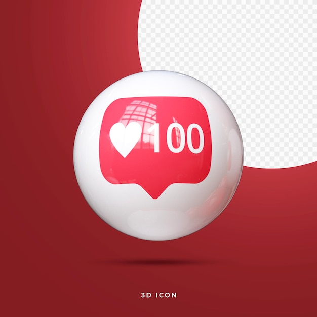 PSD social media 3d icon premium