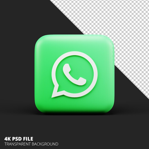 Social Media 3D-Symbol WhatsApp